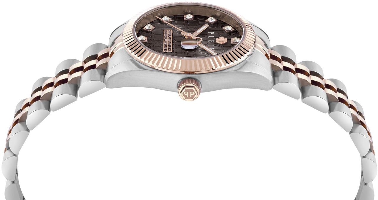 Philipp Plein PWNFA0625 Date Superlative dameshorloge Bruin