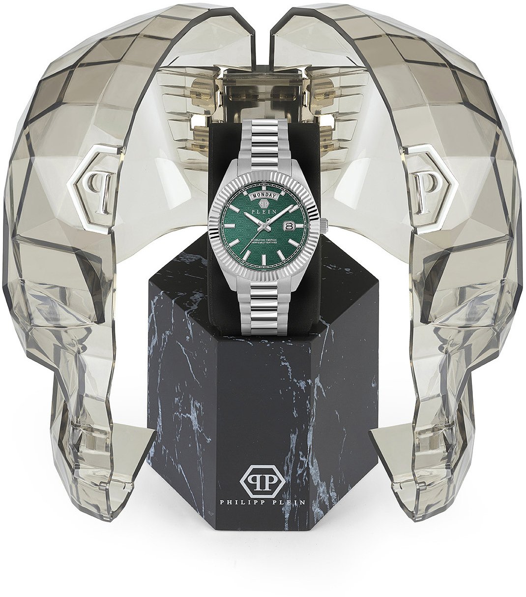 Philipp Plein PWPNA0124 Date Superlative Gent horloge Groen