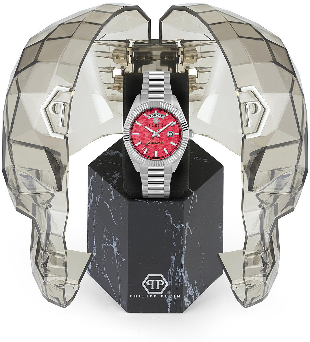 Philipp Plein PWPNA0224 Date Superlative Gent horloge Rood