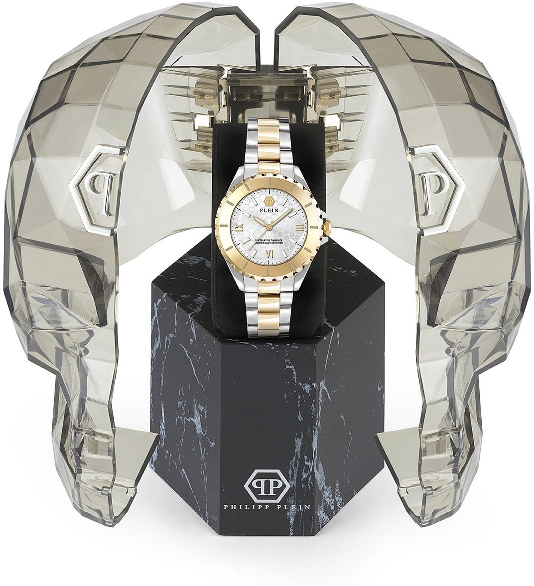 Philipp Plein PWPOA0424 Plein Heaven dameshorloge Zilver