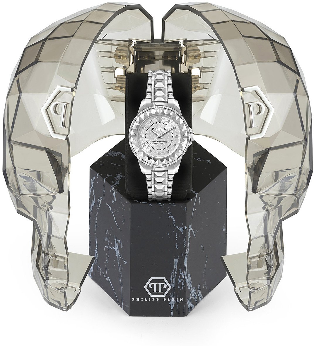 Philipp Plein PWPQA0324 Plein Lady Rock dameshorloge Zilver