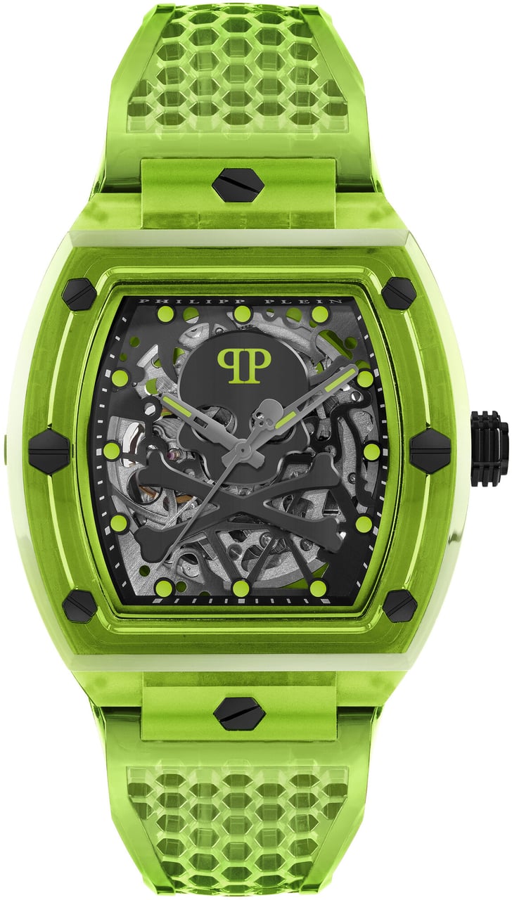 Philipp Plein PWPTA0124 The Skeleton Crystal automatisch horloge Zwart