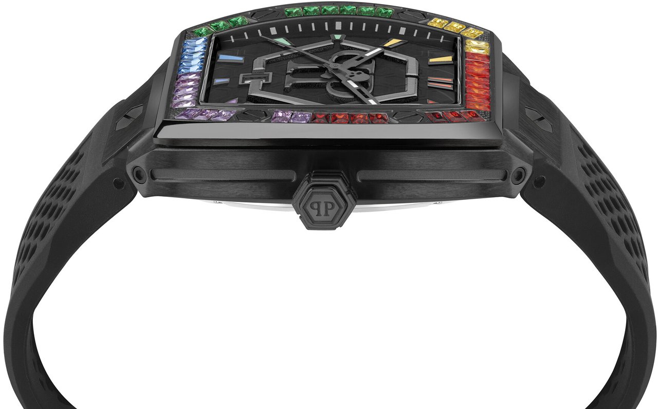 Philipp Plein PWPUA0324 The Hexagon Phantom horloge Zwart