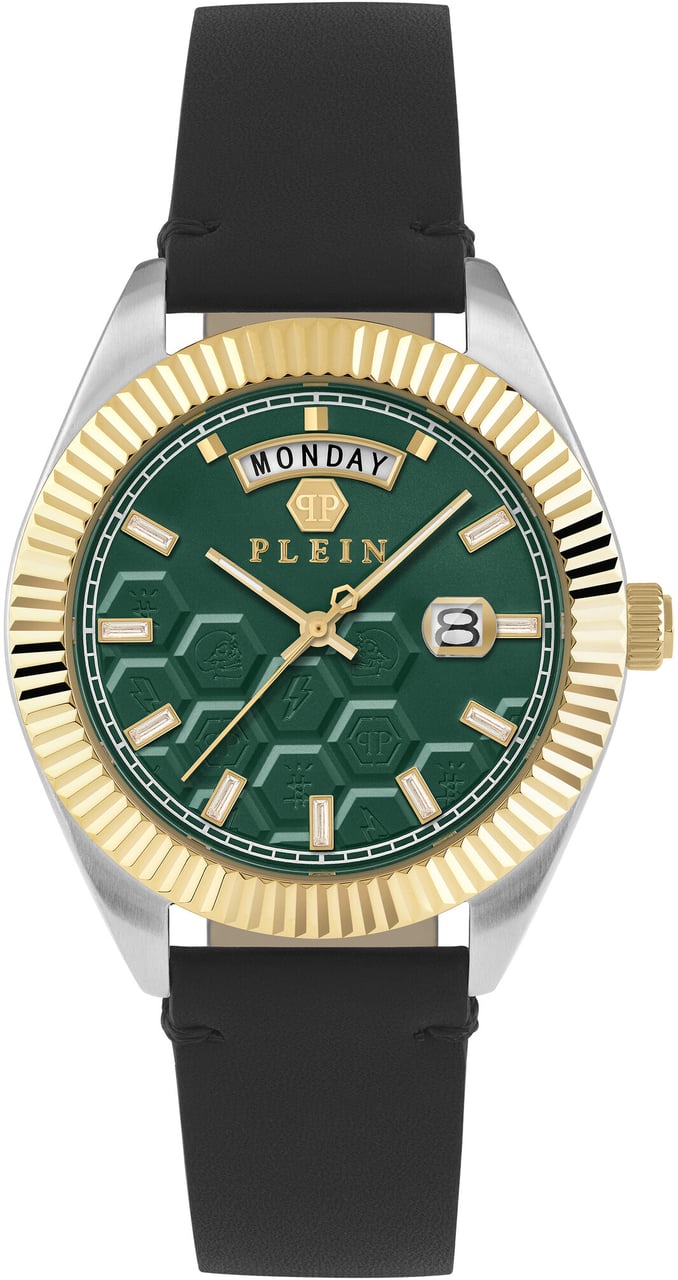 Philipp Plein PWPVA0124 Date Superlative Gent horloge Groen