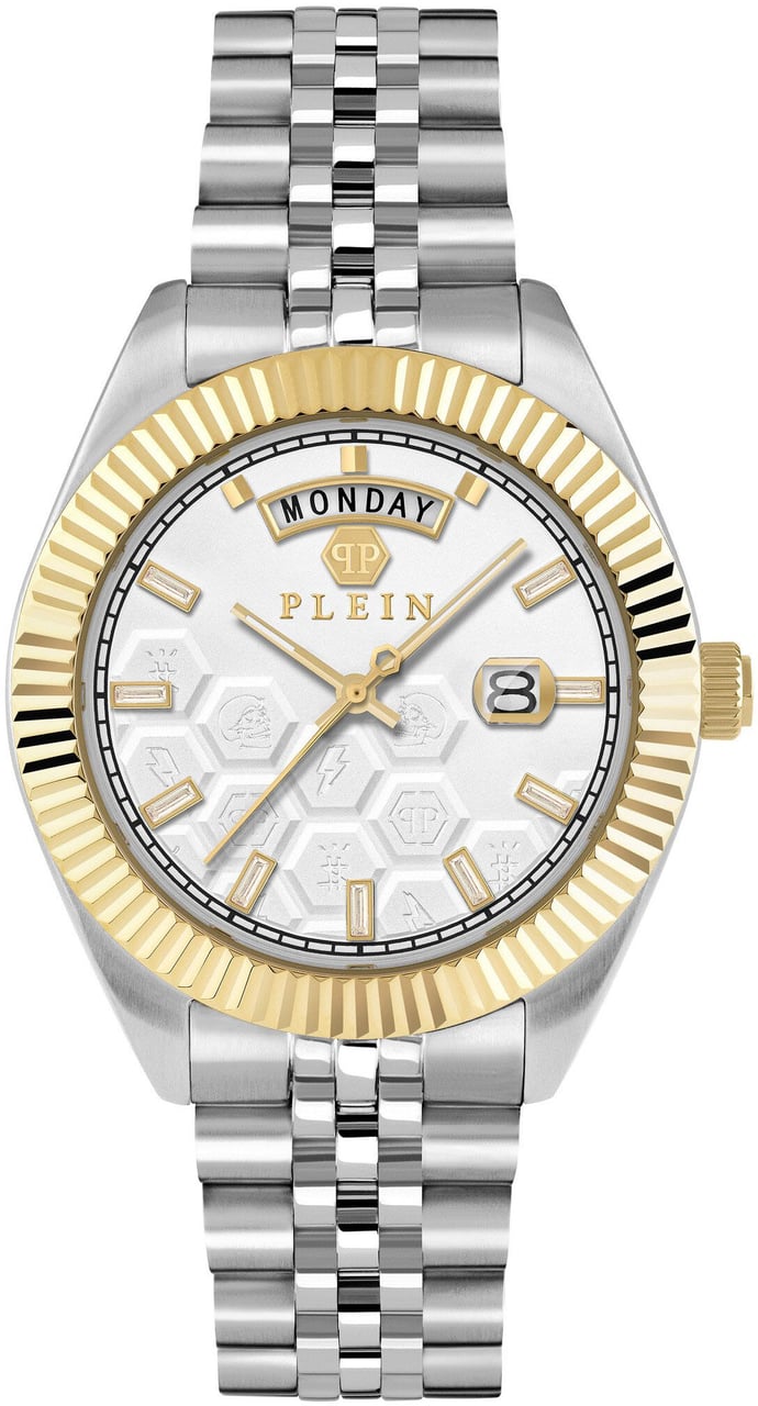 Philipp Plein PWPVA0324 Date Superlative Gent horloge Wit