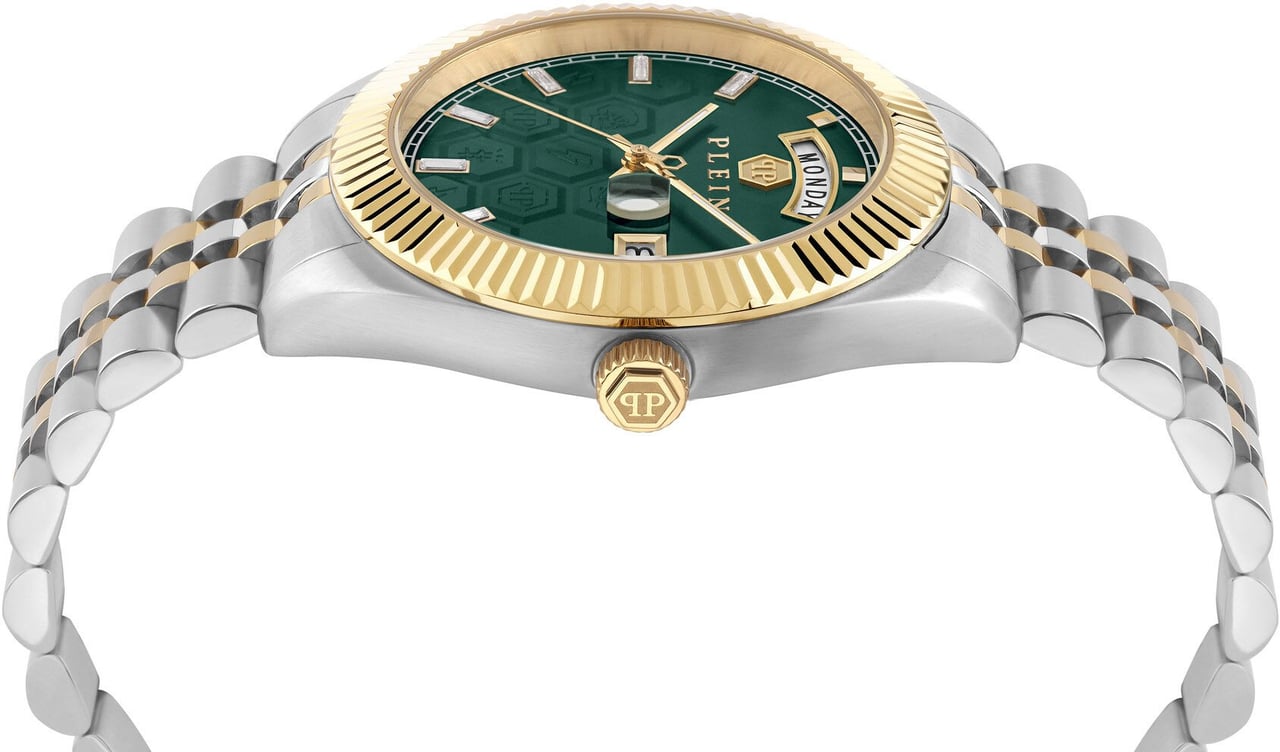 Philipp Plein PWPVA0424 Date Superlative Gent horloge Groen