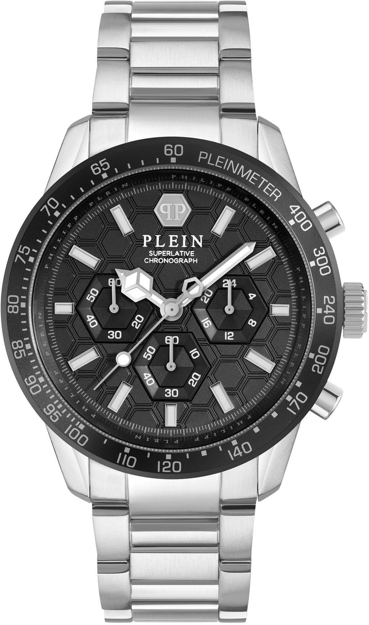 Philipp Plein PWPYA0424 Pleinmeter chronograaf horloge Zwart