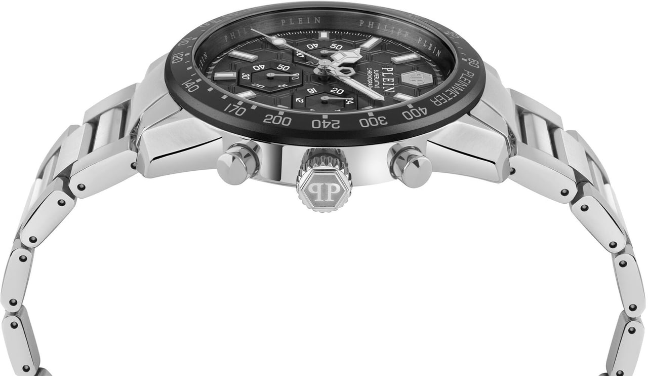 Philipp Plein PWPYA0424 Pleinmeter chronograaf horloge Zwart