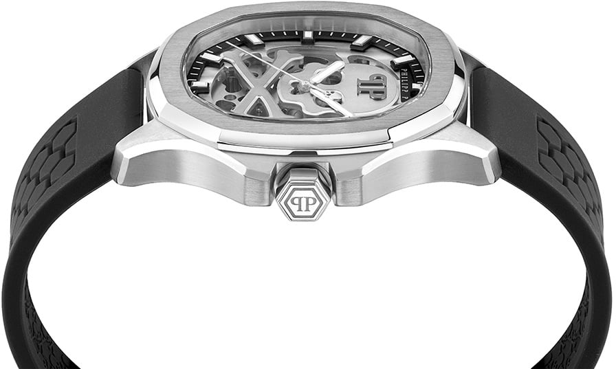 Philipp Plein Skeleton Spectre PWRAA0123 automatisch horloge 42 mm Zilver