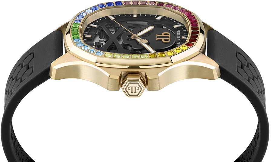 Philipp Plein Skeleton Spectre PWRAA0523 horloge 42 mm Zwart
