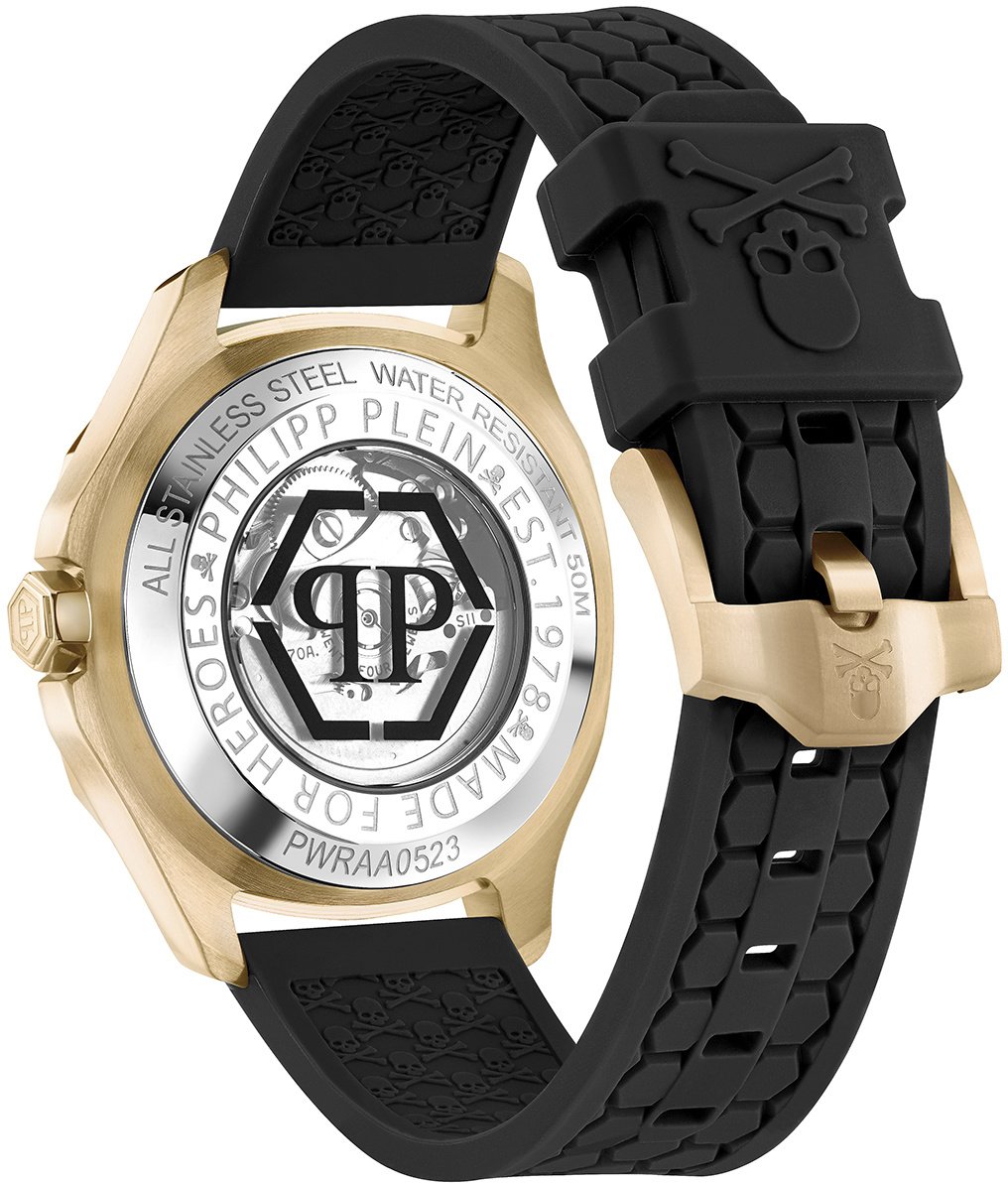 Philipp Plein Skeleton Spectre PWRAA0523 horloge 42 mm Zwart