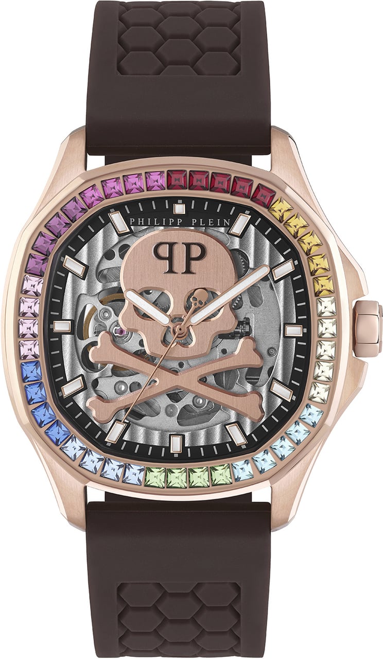 Philipp Plein Skeleton Spectre PWRAA0623 automatisch horloge 42 mm Zilver