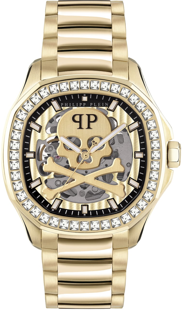 Philipp Plein Skeleton Spectre PWRAA0723 automatisch horloge 42 mm Goud