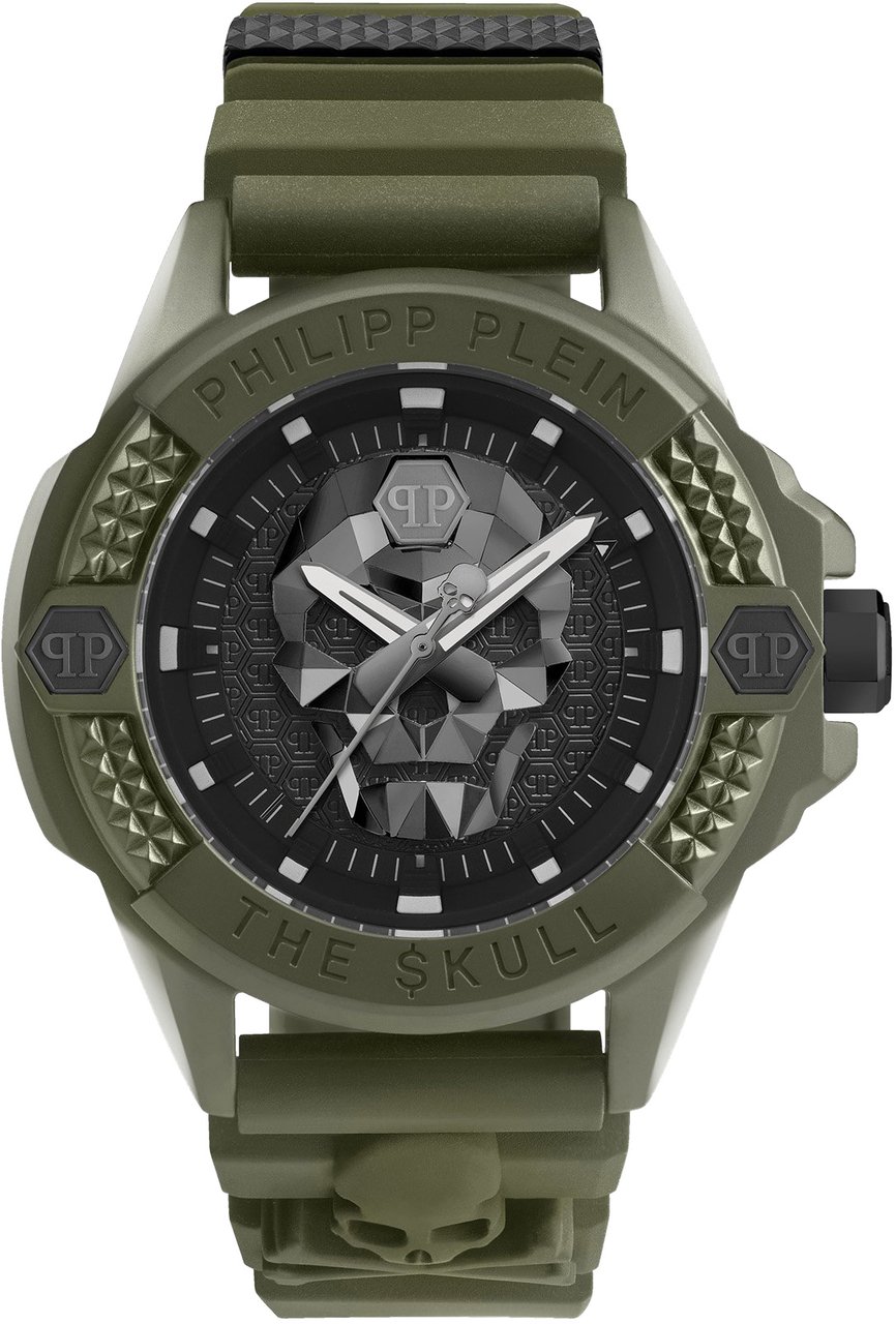 Philipp Plein PWUBA0423 The Skull Ecoceramic horloge Zwart