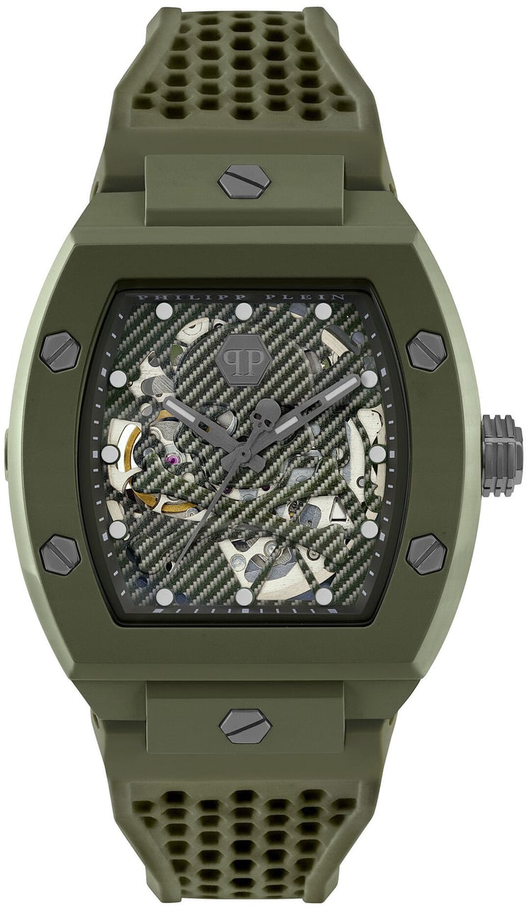 Philipp Plein PWVBA0223 The Skeleton Ecoceramic horloge Groen