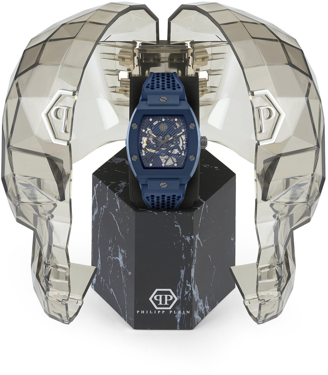Philipp Plein PWVBA0323 The Skeleton Ecoceramic horloge Blauw