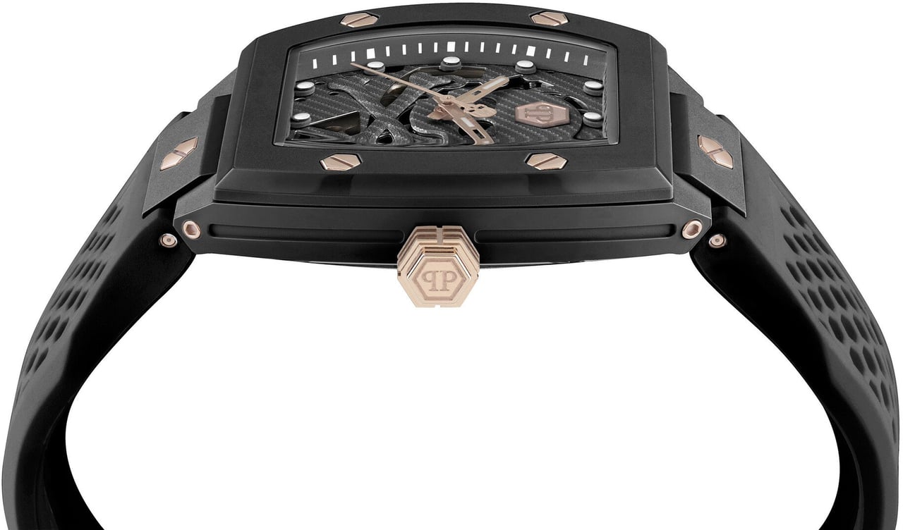 Philipp Plein PWVBA0523 The Skeleton Ecoceramic horloge Zwart