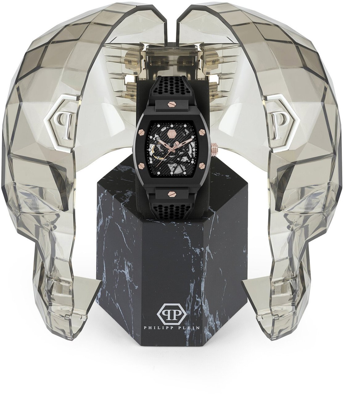 Philipp Plein PWVBA0523 The Skeleton Ecoceramic horloge Zwart