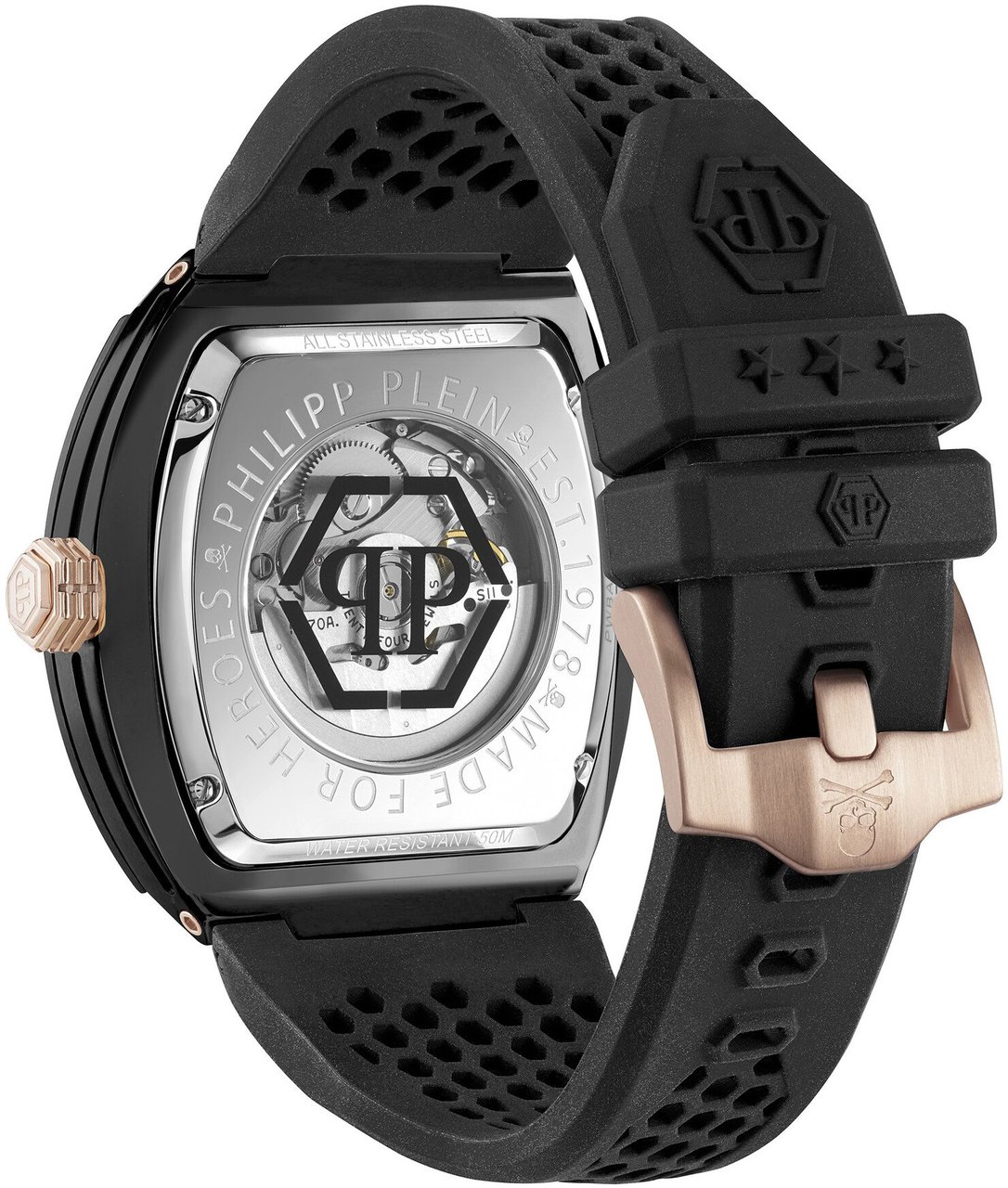 Philipp Plein PWVBA0523 The Skeleton Ecoceramic horloge Zwart