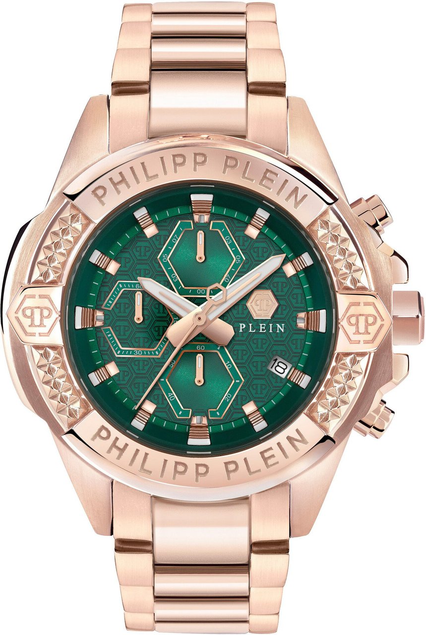 Philipp Plein PWWFA0625 The $kull Chrono horloge Groen