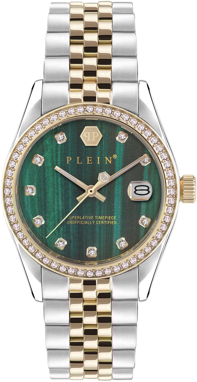 Philipp Plein Date Superlative PWYAA0523 dameshorloge 34 mm Groen