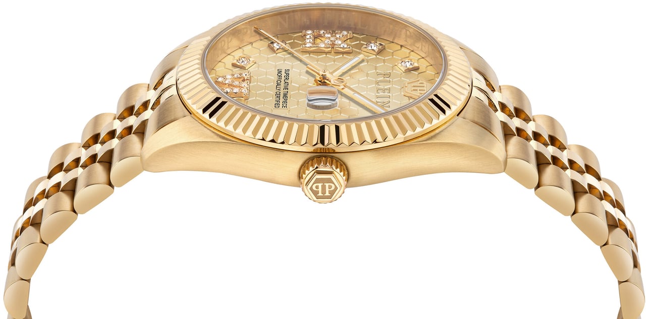 Philipp Plein PWYFA0425 Date Superlative horloge Goud