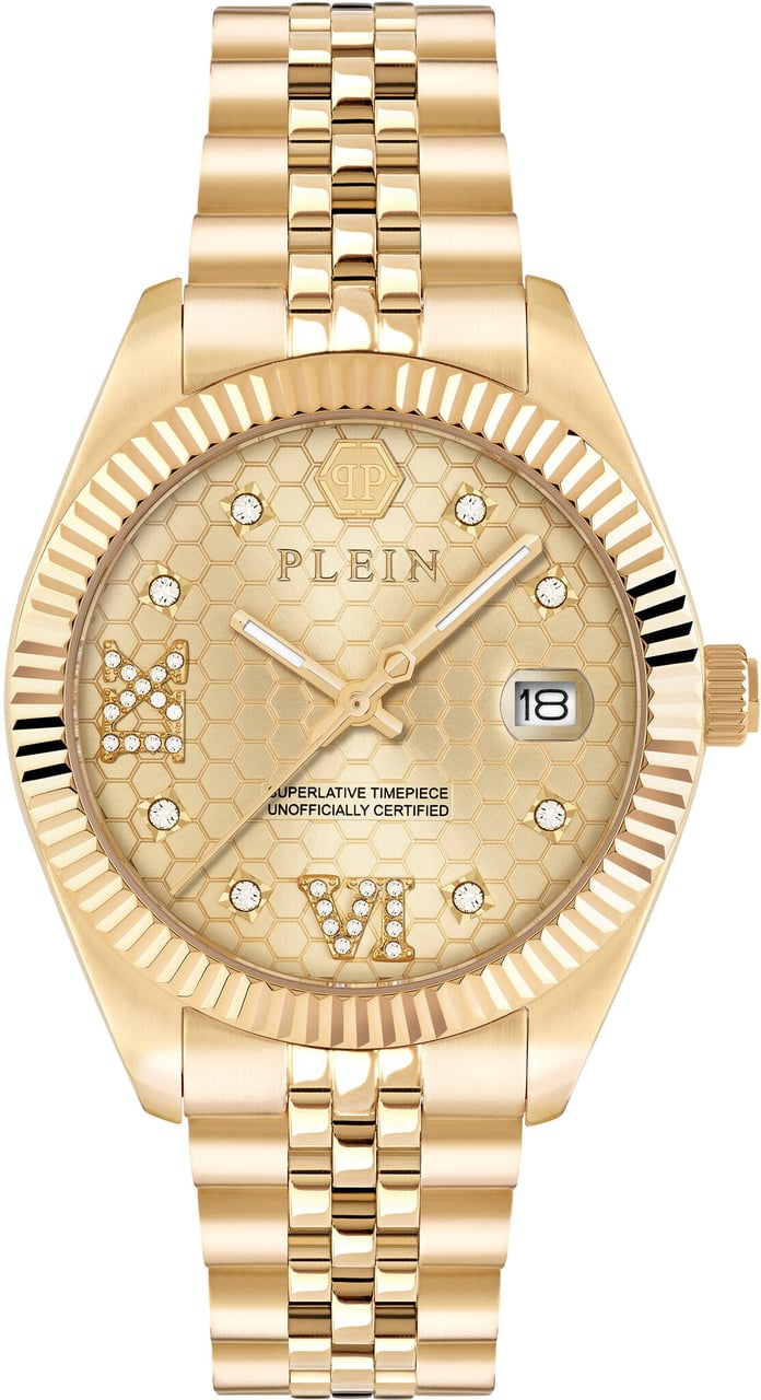 Philipp Plein PWYFA0425 Date Superlative horloge Goud