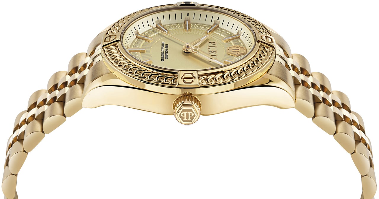 Philipp Plein PWZFA0325 Plein Icon Chain horloge Goud