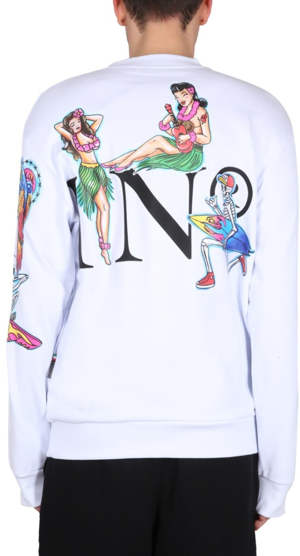 Philipp Plein Crewneck Sweatshirt With Front Graphic Wit