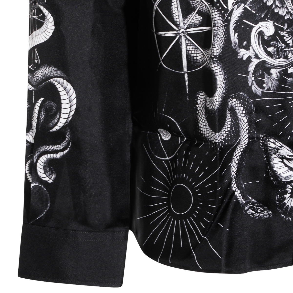 Philipp Plein Tailored Black Shirt with Button-Down Front Zwart