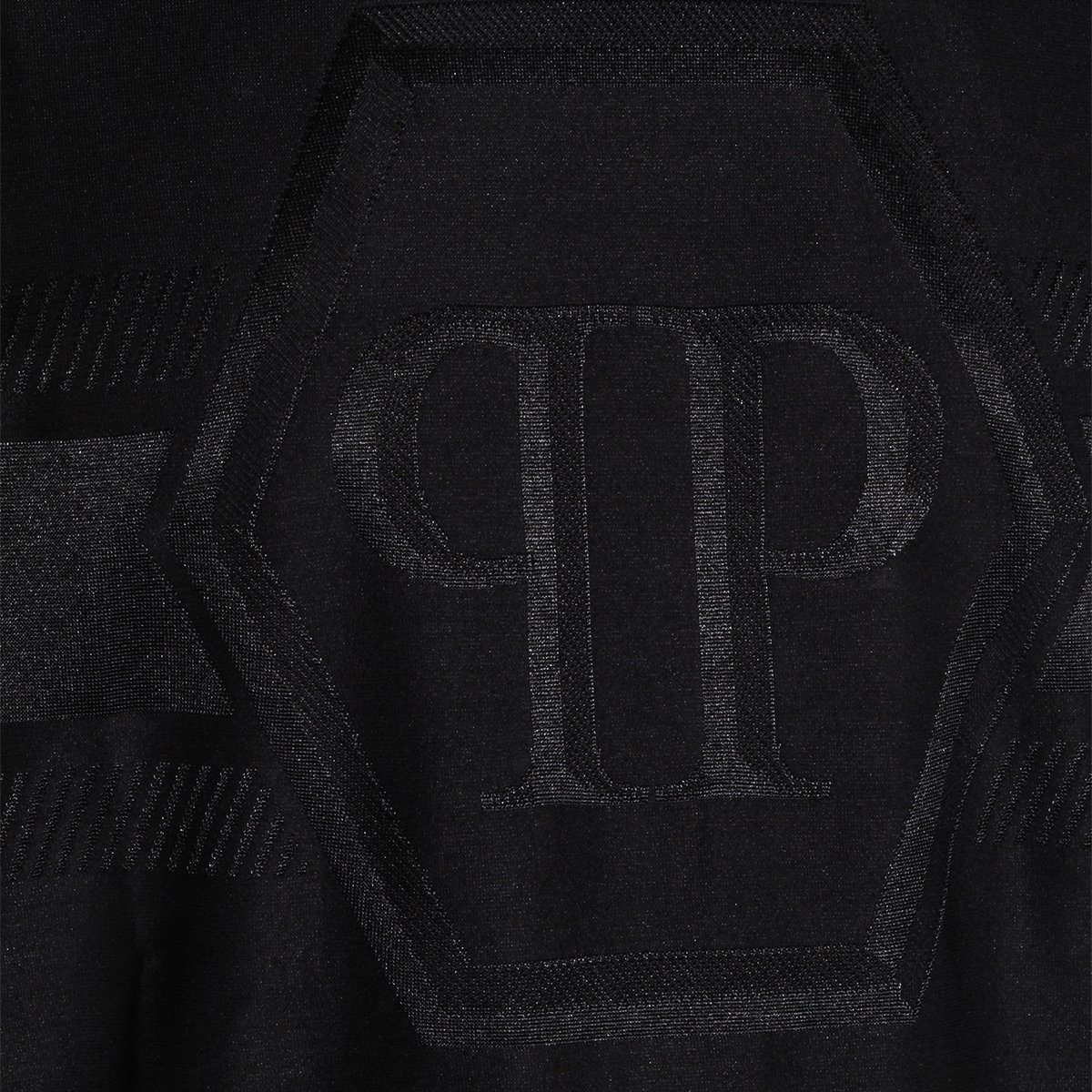 Philipp Plein Classic Black T-Shirt with Crew Neckline Zwart
