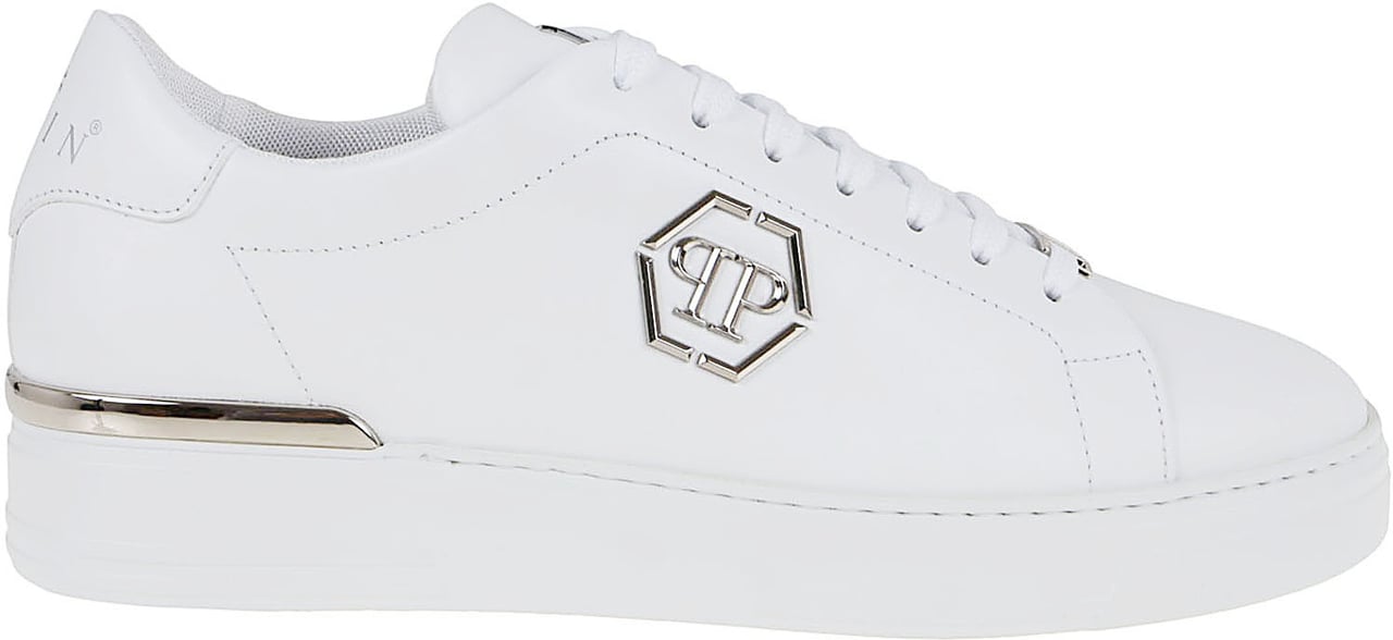Philipp Plein PHILIPP PLEIN Leather Lo-Top Sneaker Hexagon Zwart