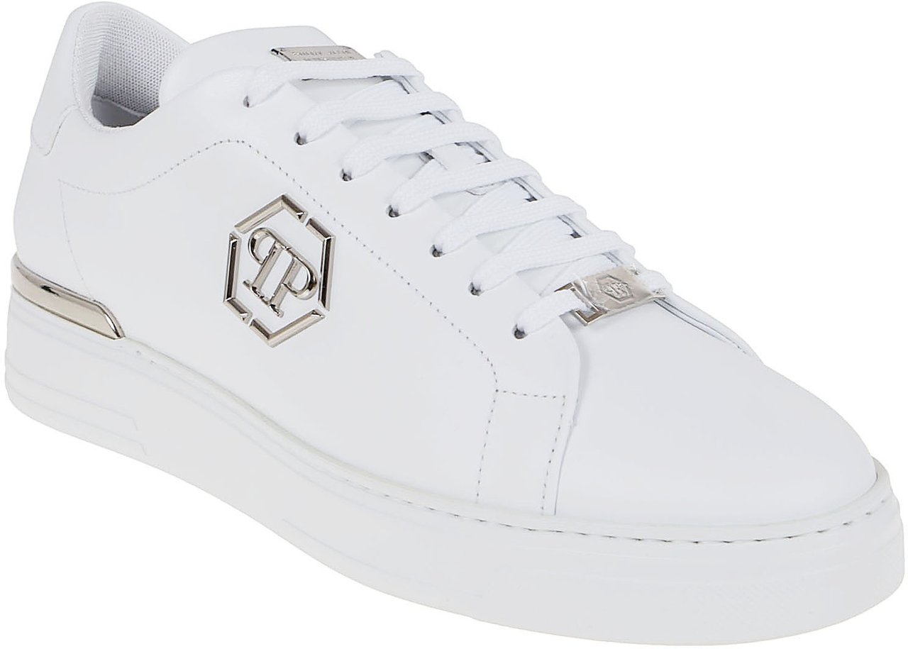 Philipp Plein PHILIPP PLEIN Leather Lo-Top Sneaker Hexagon Zwart