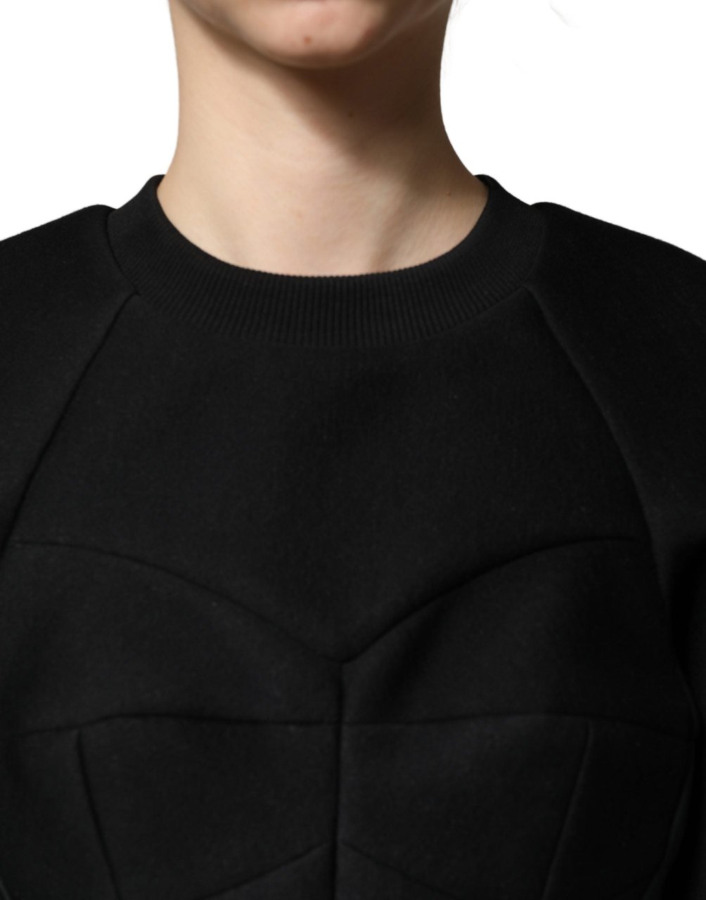 Philosophy by Lorenzo Serafini Philosophy Black Cropped ZipperBack Sweatshirt Sweater Zwart