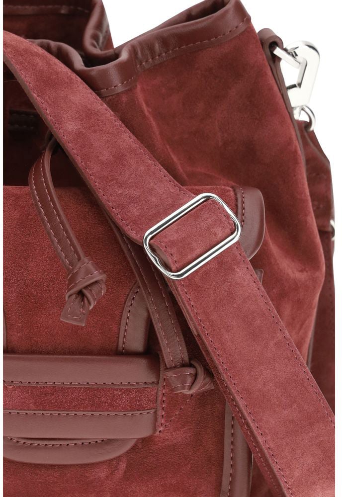 Pierre Hardy Bordeaux Calf Leather Bos Taurus Backet Bag Maroon