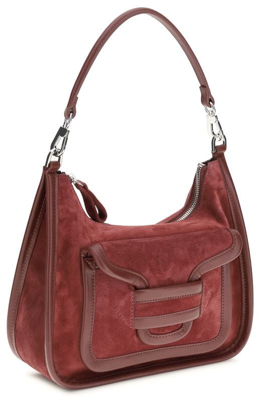 Pierre Hardy Bordeaux Calf Leather Bos Taurus Shoulder Bag Maroon
