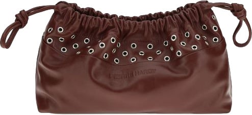 Pierre Hardy Pierre Hardy Bordeaux Calf Leather Bos Taurus Clutch Bag Maroon