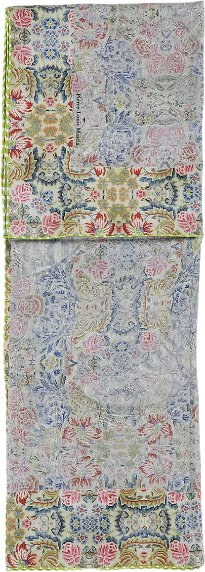 Pierre Louis Mascia Silk Bandana Scarf With Floral Print Divers