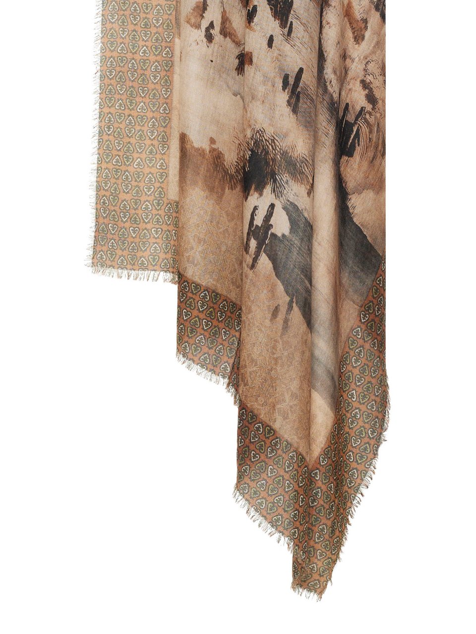 Pierre Louis Mascia Euclide Model Cashmere Artisan Scarf Grijs