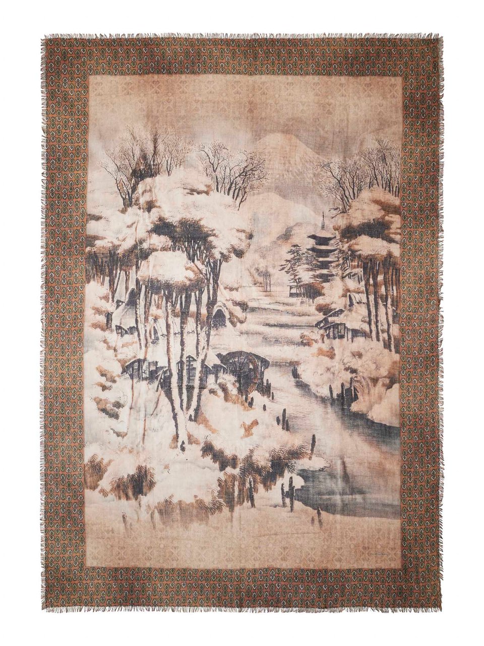 Pierre Louis Mascia Euclide Model Cashmere Artisan Scarf Grijs