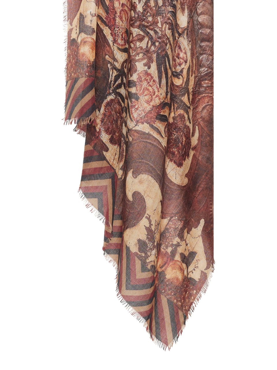 Pierre Louis Mascia Euclide Model Cashmere Artisan Scarf Roze