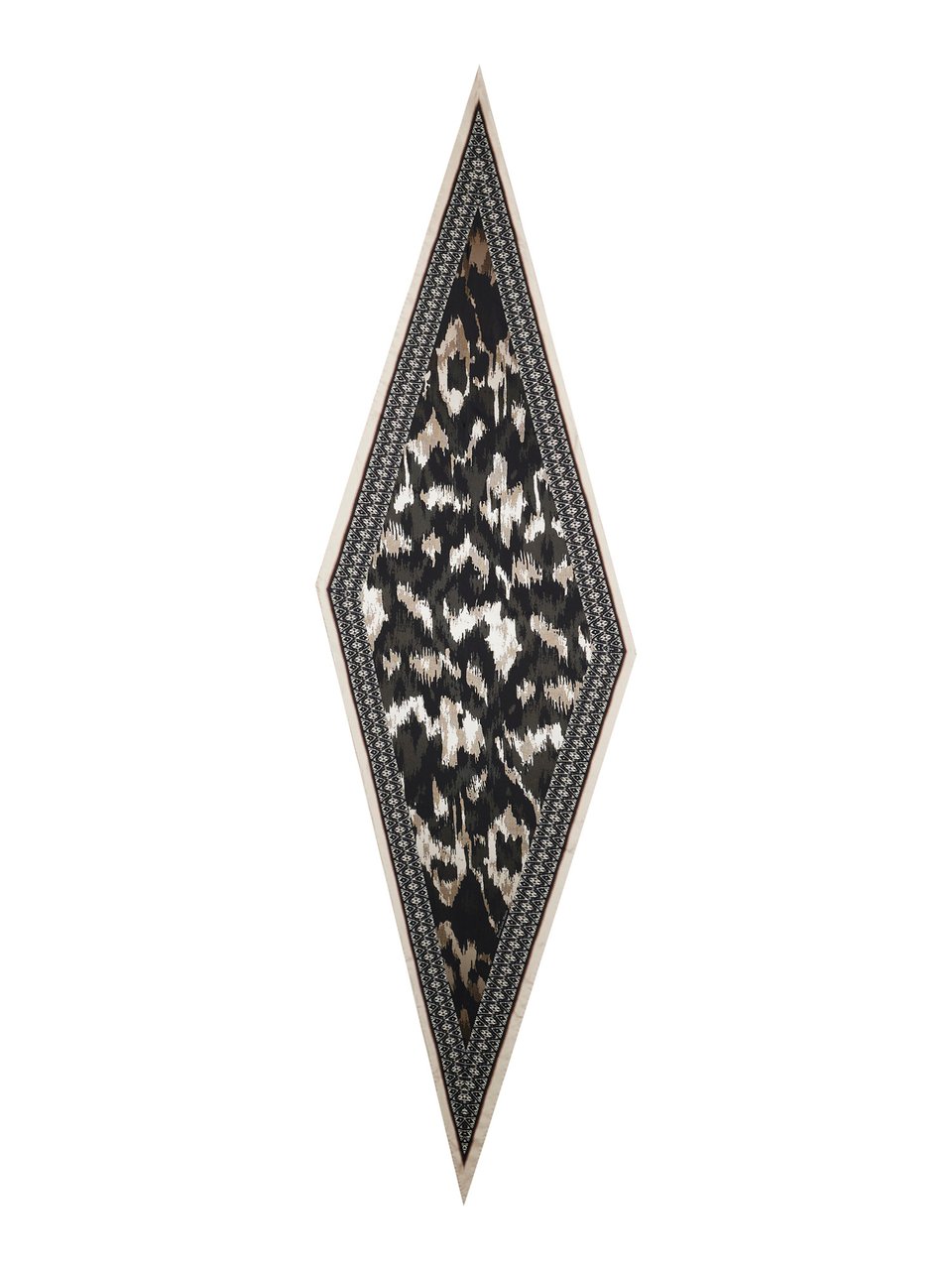 Pierre Louis Mascia Aloeuw Model Pure Silk Artisan Triangle Scarf Grijs