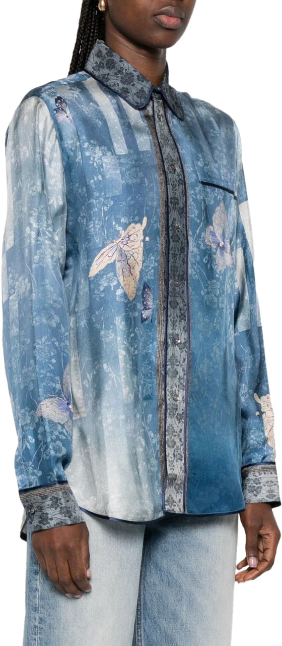 Pierre Louis Mascia Shirts Clear Blue Blauw