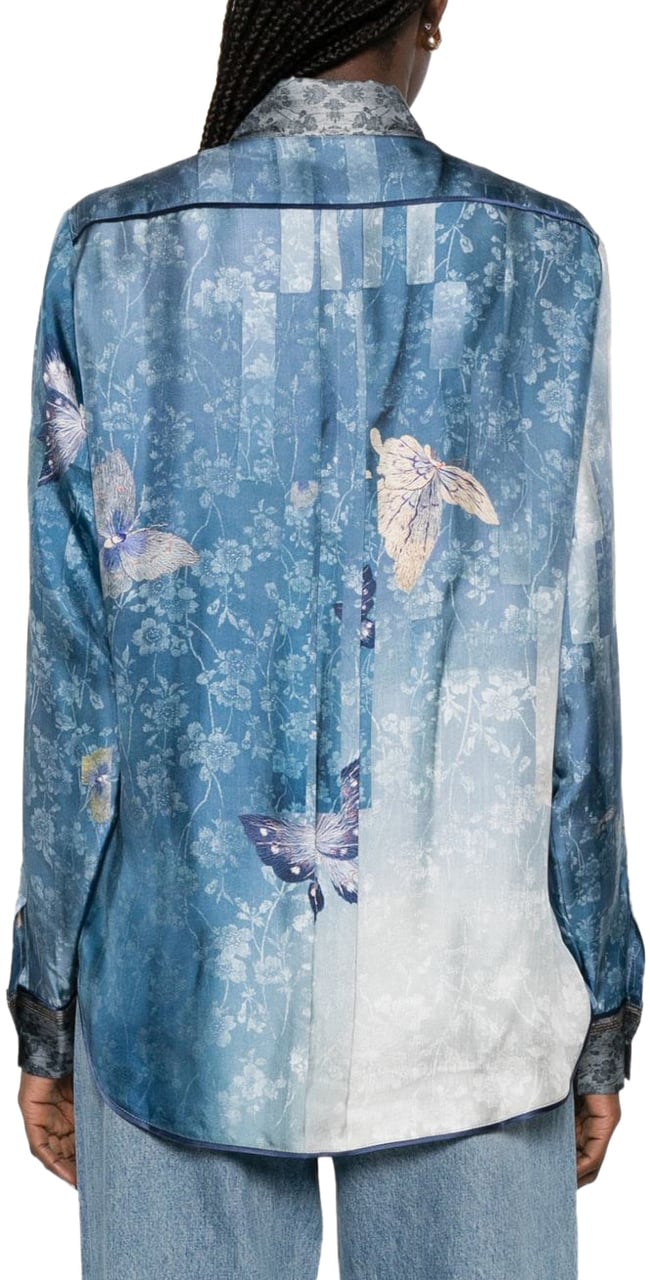 Pierre Louis Mascia Shirts Clear Blue Blauw