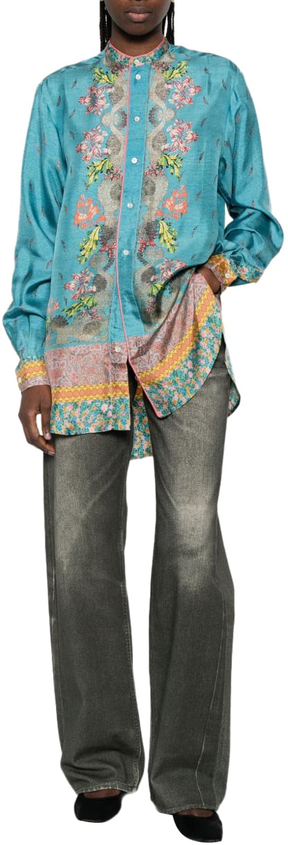 Pierre Louis Mascia Shirts Clear Blue Blauw