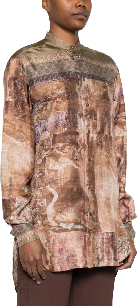 Pierre Louis Mascia Shirts Verde Beige
