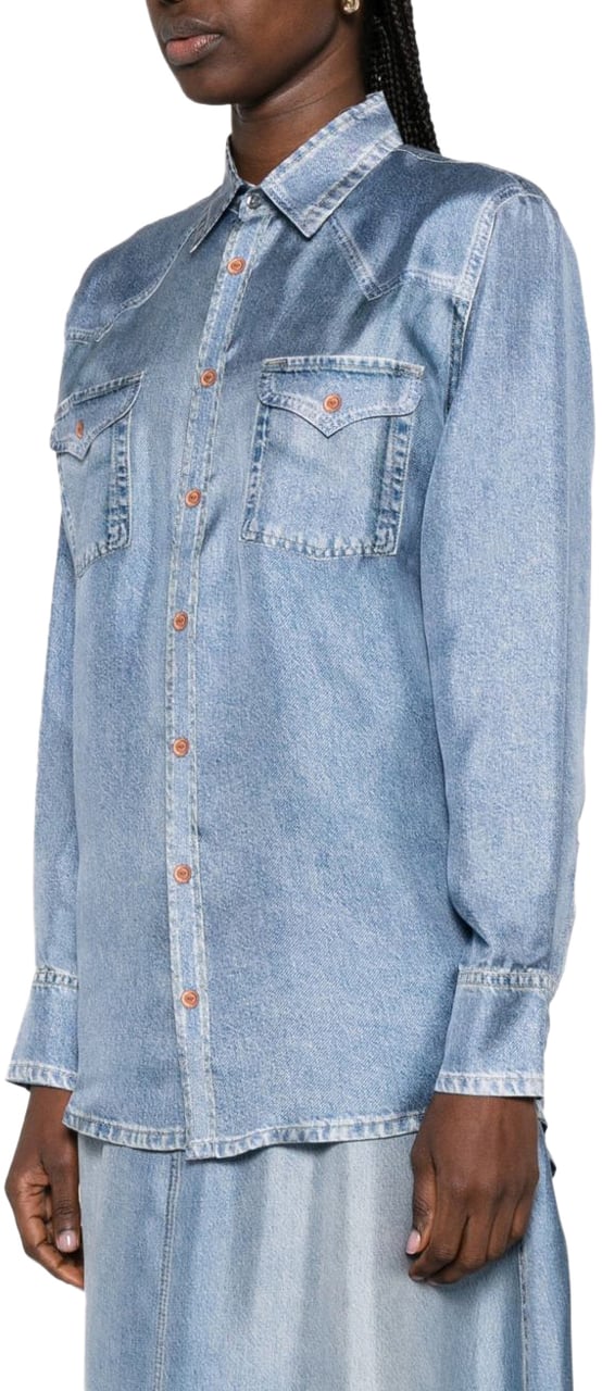 Pierre Louis Mascia Shirts Clear Blue Blauw