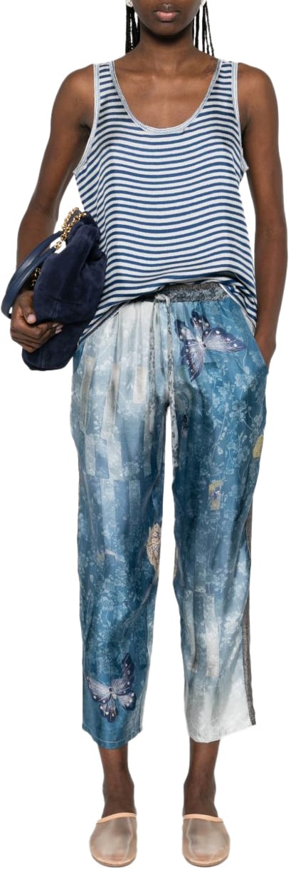 Pierre Louis Mascia Trousers Clear Blue Blauw