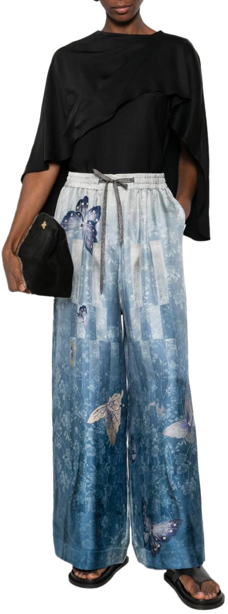 Pierre Louis Mascia Trousers Clear Blue Blauw