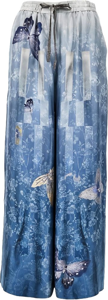 Pierre Louis Mascia Trousers Light Blue Blauw